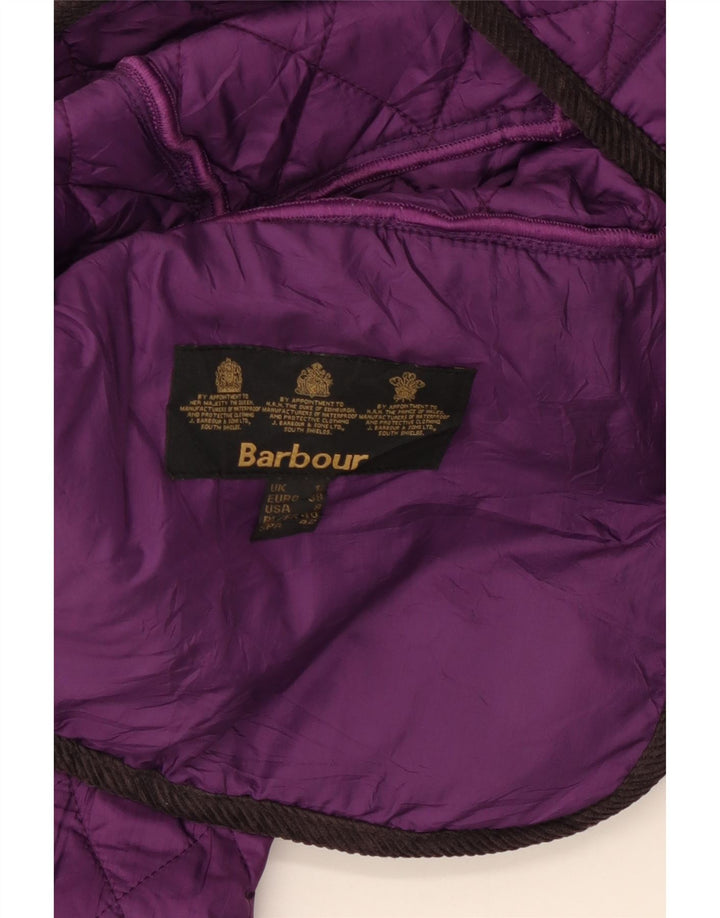 Giacca trapuntata da donna Barbour UK 12 Poliestere color block viola medio