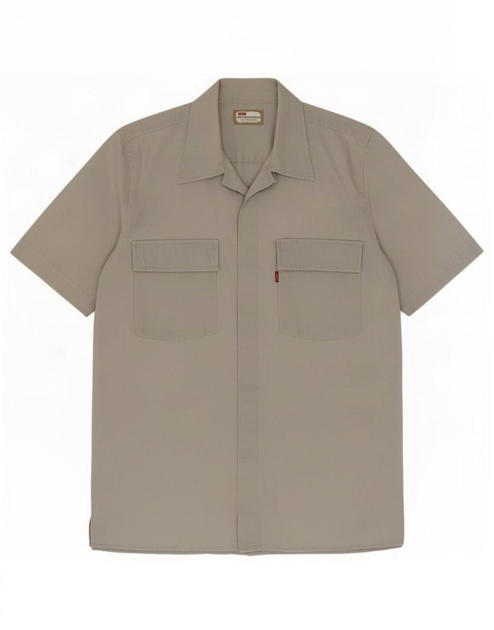 Camicia a maniche corte da uomo Levi's in cotone grigio medio