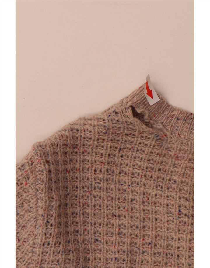 Maglione cardigan da donna Marks & Spencer UK 14 grande lana screziata grigia