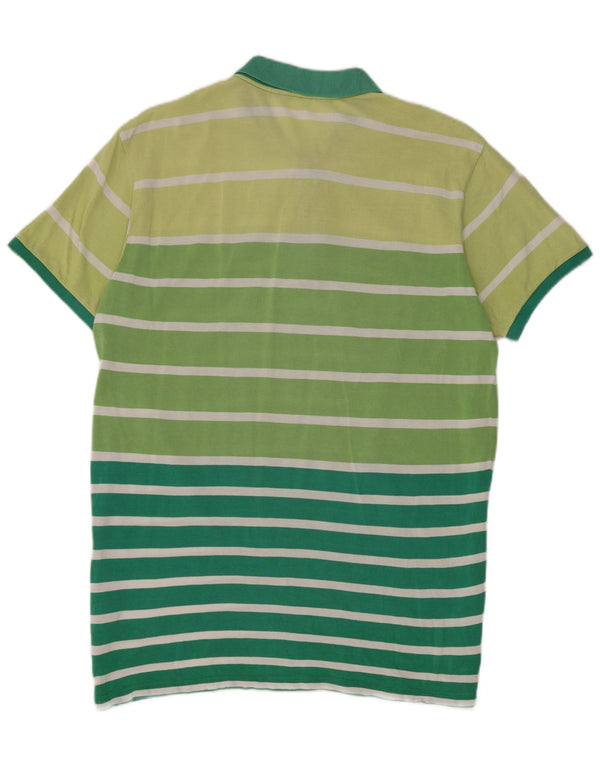 Polo Kappa Uomo XL Cotone Rigato Verde