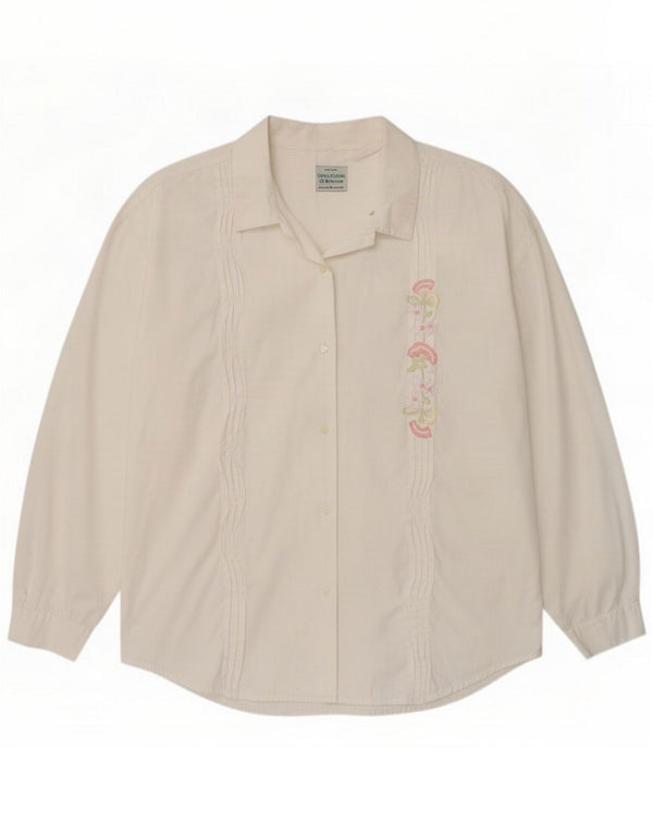Camicia da donna Benetton UK 14 Medium White Floral