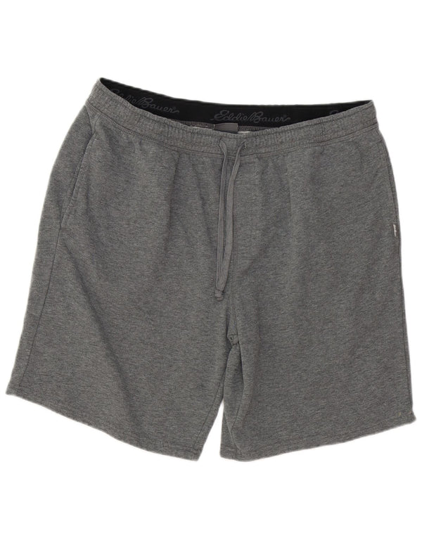 Pantaloncini sportivi da uomo Eddie Bauer XL in cotone chiazzato grigio