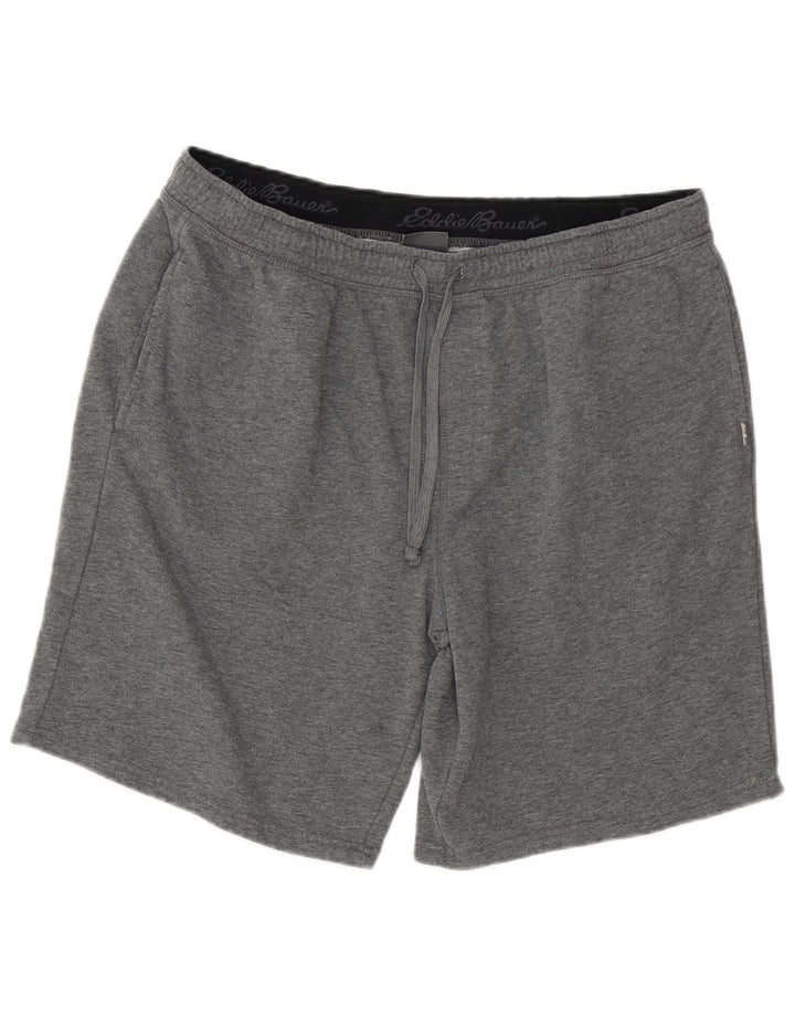 Pantaloncini sportivi da uomo Eddie Bauer XL in cotone chiazzato grigio