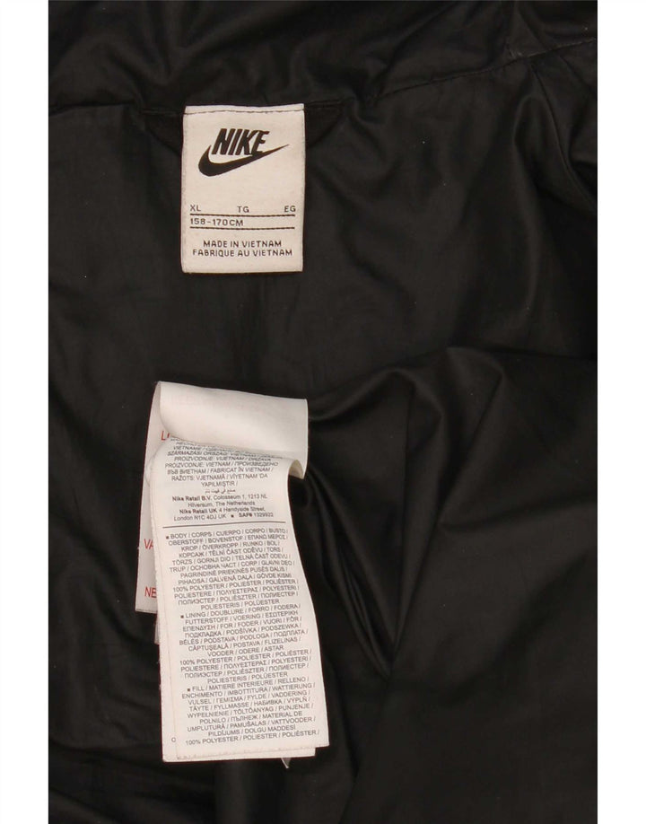 Giacca imbottita con cappuccio Nike da bambino 13-14 anni XL poliestere nero