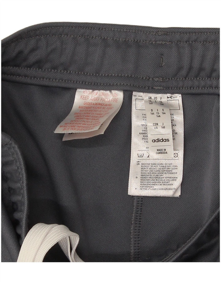 Pantaloni della tuta Adidas Aeroready da ragazzo 13-14 anni in poliestere grigio