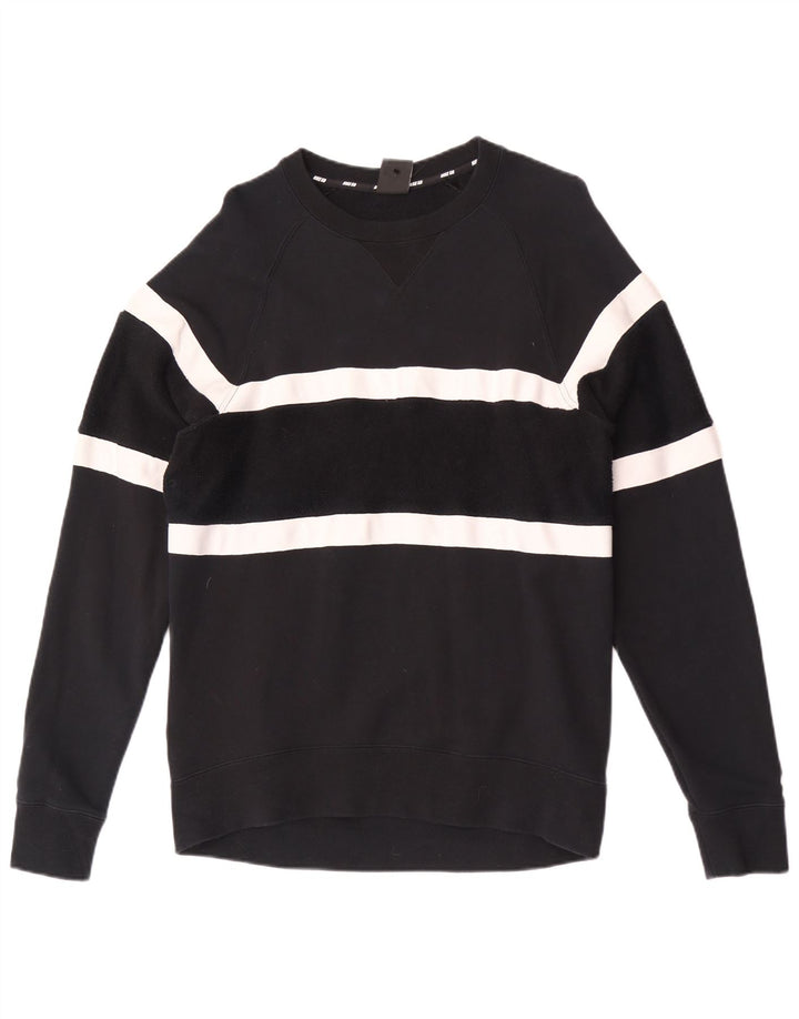 Felpa Nike da uomo in cotone color block medio nero