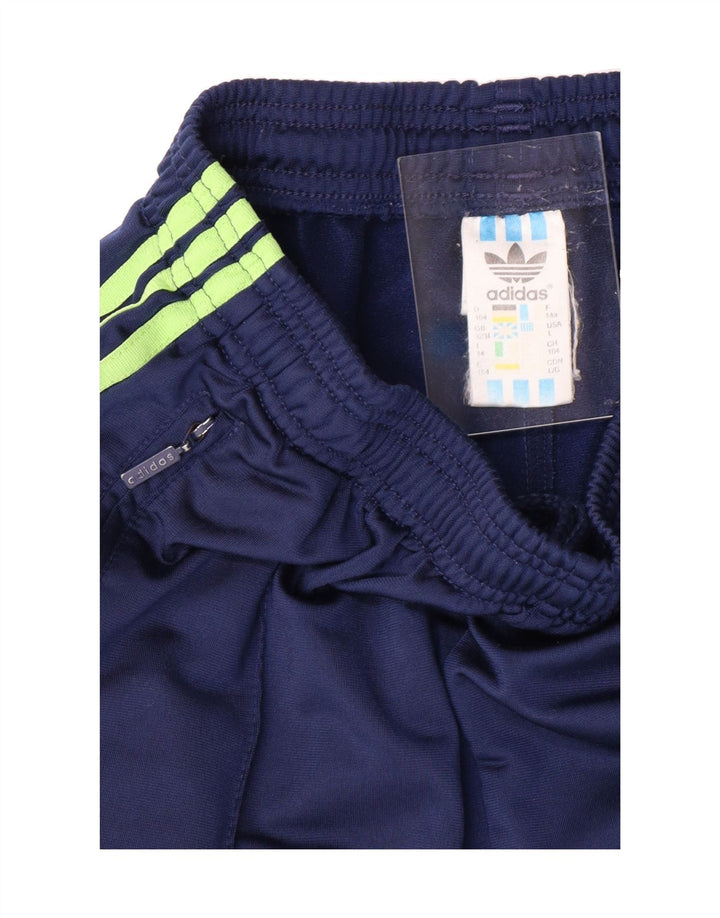 ADIDAS Boys Tracksuit Trousers 13-14 Years  Navy Blue Polyester Vintage Adidas and Second-Hand Adidas from Messina Hembry 