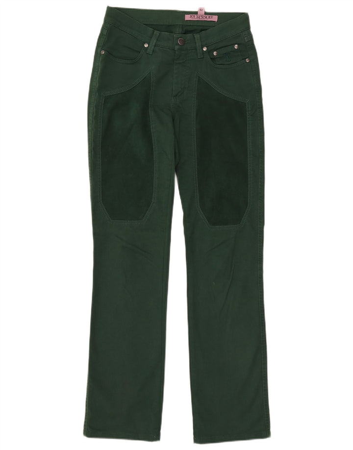 Jeans dritti da donna JECKERSON W26 L30 cotone verde