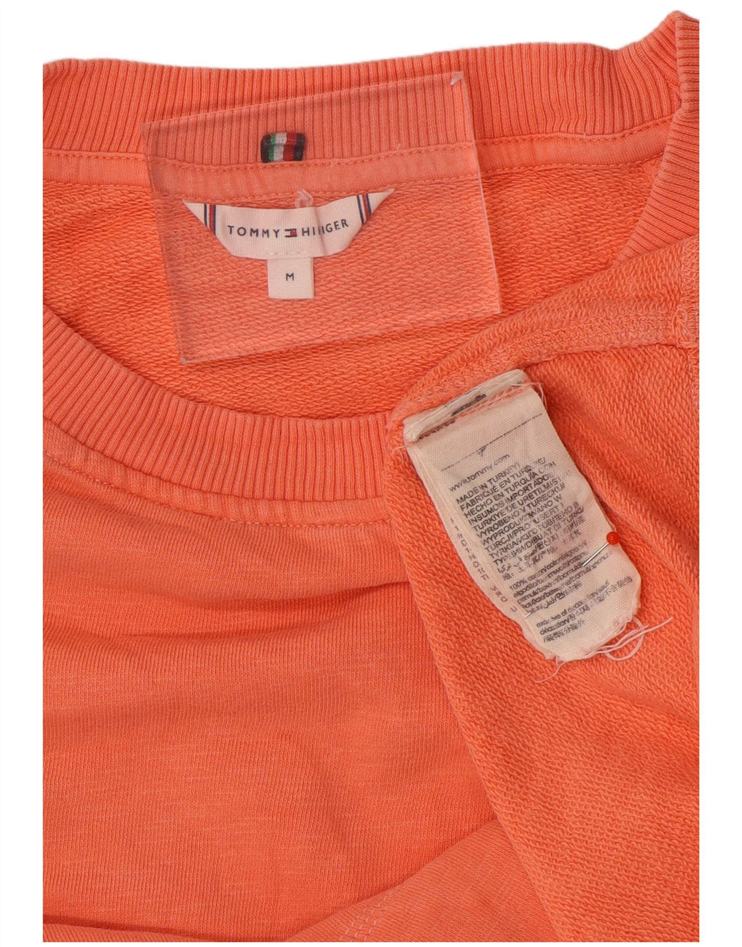 Felpa da donna con maniche a 3/4 Tommy Hilfiger UK 14 Arancione medio