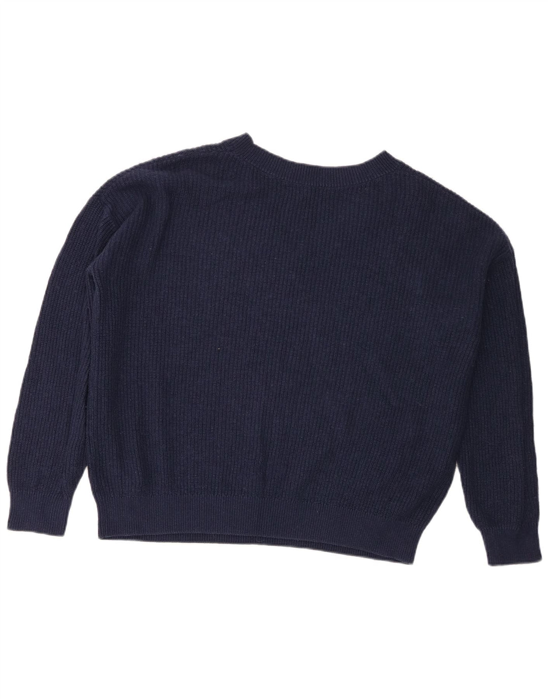Maglione maglione con scollo a V da donna Marks & Spencer UK 14 medio blu navy