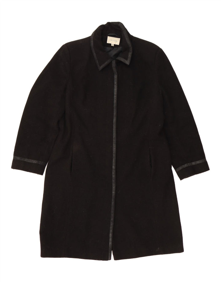 SASHA Womens Overcoat UK 16 Large Black Wool Vintage Sasha and Second-Hand Sasha from Messina Hembry 