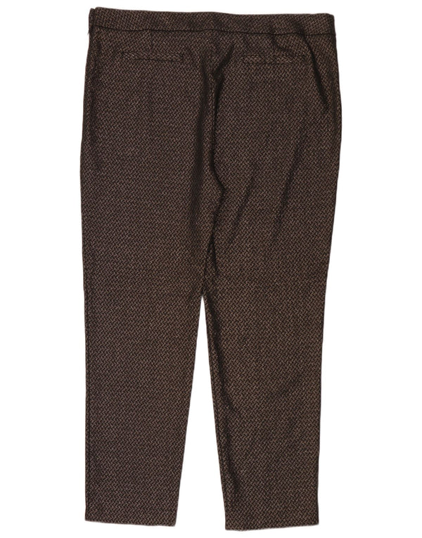 Pantaloni casual slim da donna con motivo astratto M&Co UK 14 Large W35 L29 neri