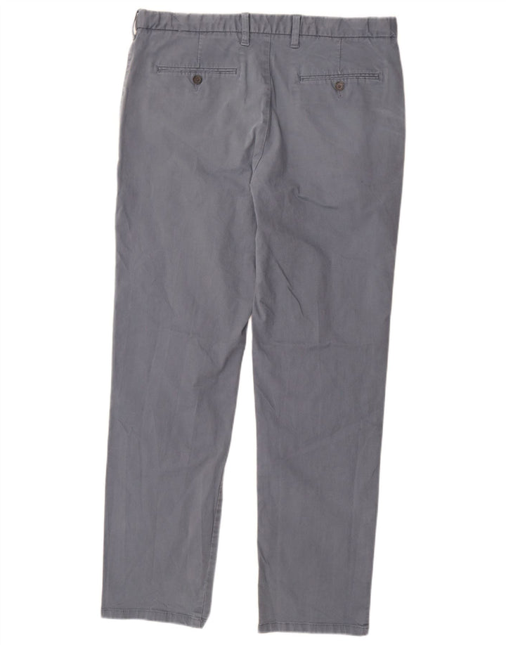 MARKS & SPENCER Pantaloni chino dritti da uomo W36 L33 cotone grigio