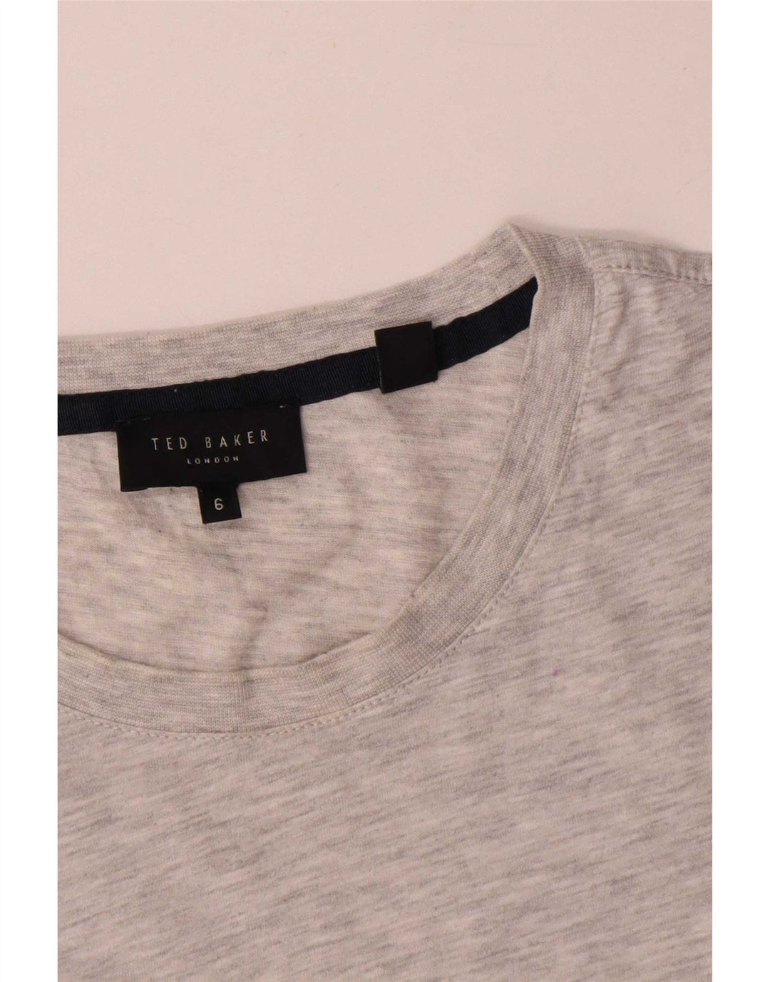 T-shirt grafica da uomo Ted Baker taglia superiore 6 2XL cotone chiazzato grigio