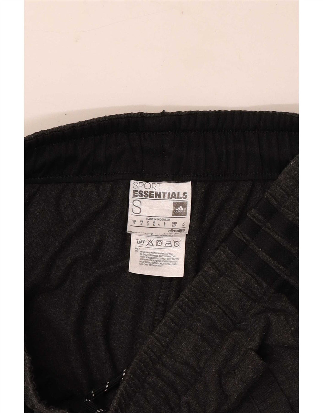 Pantaloncini sportivi Adidas Climalite da uomo piccoli in poliestere grigio