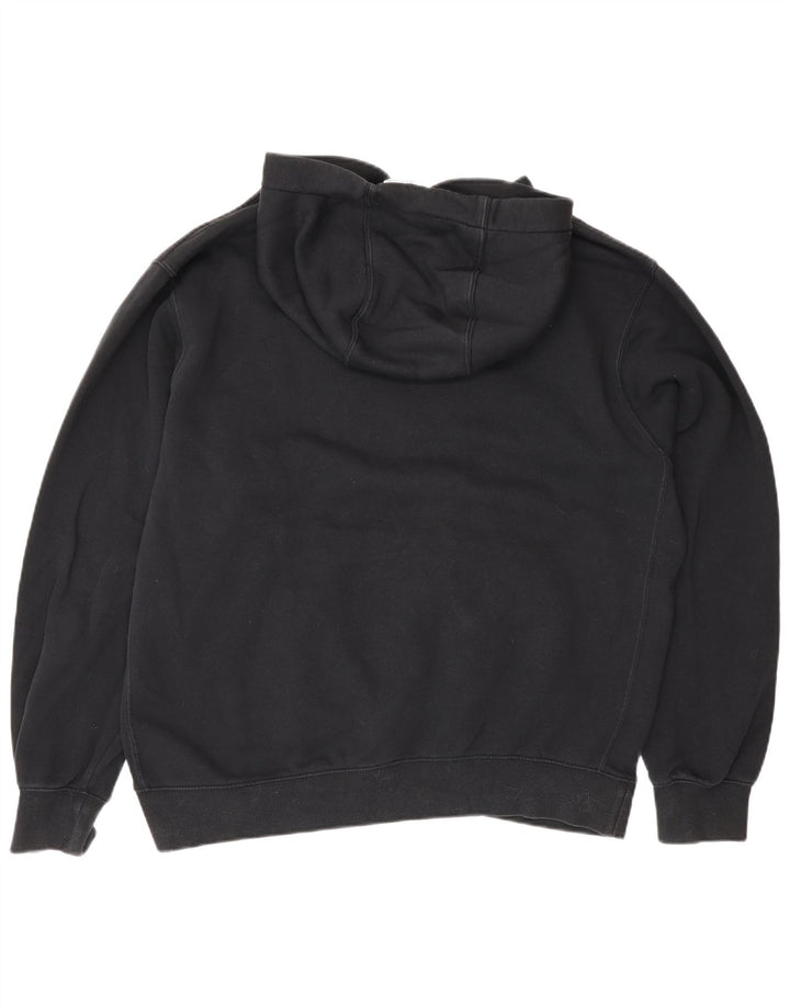 Felpa con cappuccio da uomo Nike, cotone medio nero