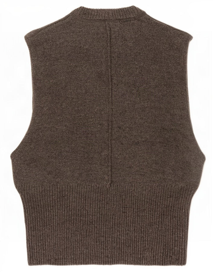 Canotta canotta da donna Zara UK 10 piccola in lana grigia