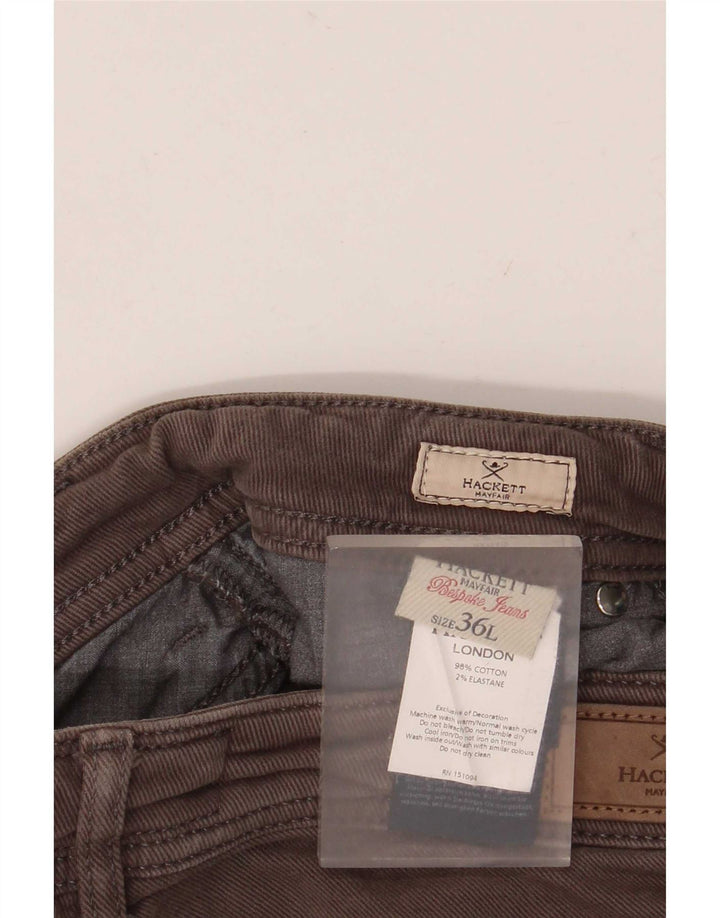 Pantaloni casual slim da uomo Hackett W36 L32 in cotone grigio