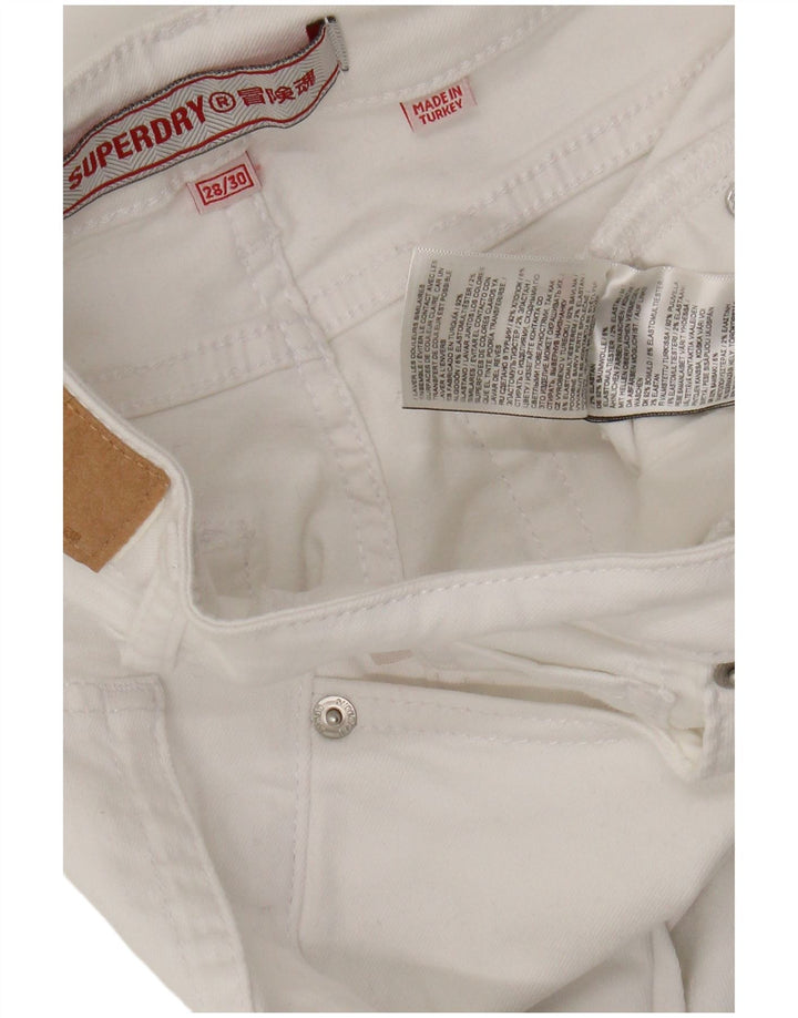 Jeans skinny da donna Superdry W28 L30 cotone bianco