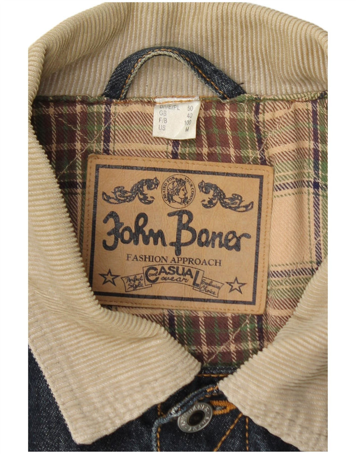 JOHN BANER Mens Denim Jacket UK 40 Large Blue Cotton