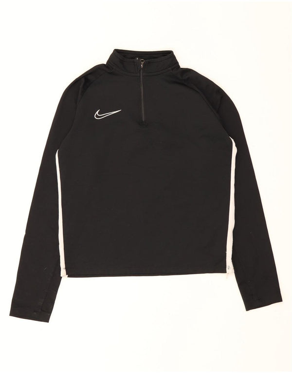 Giacca da tuta Nike da ragazzo Dri Fit con zip e collo 10-11 anni, media, nera