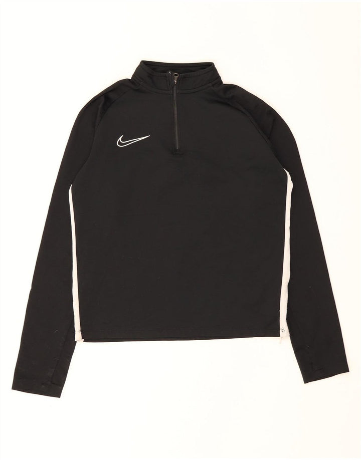 Giacca da tuta Nike da ragazzo Dri Fit con zip e collo 10-11 anni, media, nera