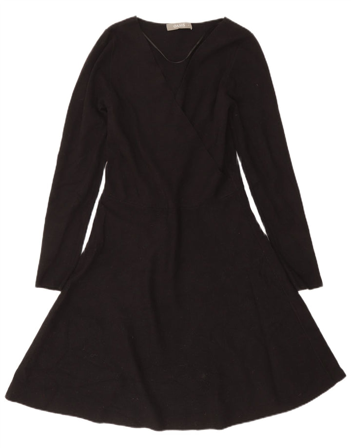 Abito maglione da donna Oasis UK 10 piccolo in viscosa nera