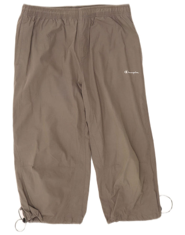 Champion Mens Capri Tracksuit Trousers Large  Grey Cotton