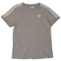 T-shirt oversize da donna ADIDAS UK 10 piccola in cotone grigio