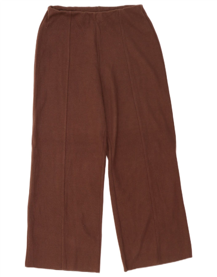 Pantaloni da tuta in maglia da donna Zara UK 14 Poliestere marrone medio