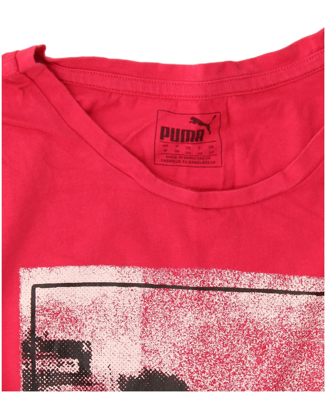 T-shirt grafica da donna Puma UK 12 media rossa