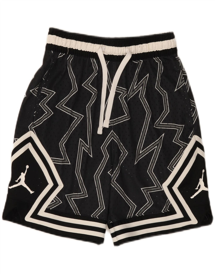 Pantaloncini sportivi Jordan da uomo piccoli in poliestere geometrico nero