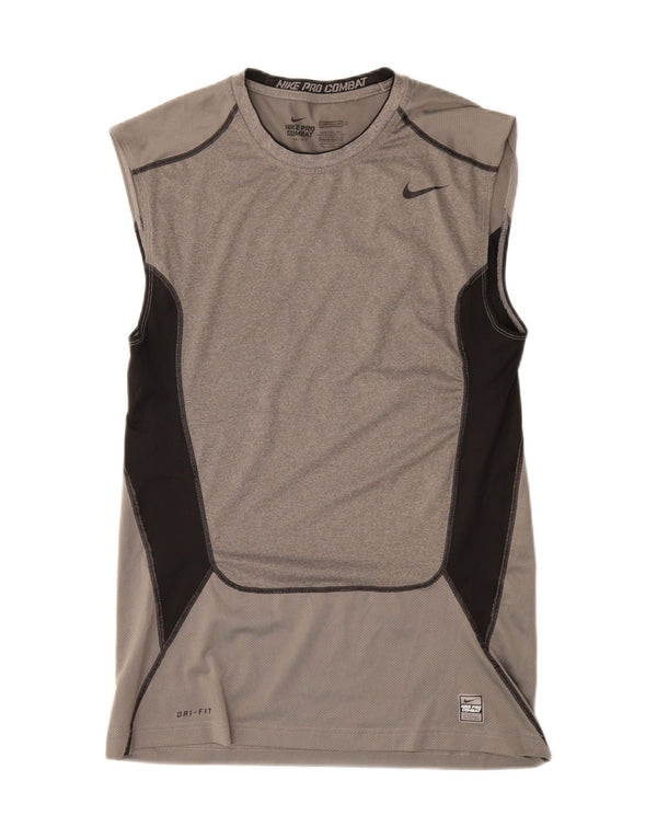 Canotta a compressione NIKE da uomo 2XL Poliestere color block grigio
