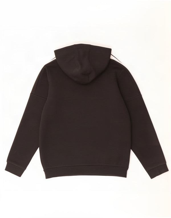 Felpa con cappuccio grafica Adidas da ragazzo 11-12 anni in cotone nero