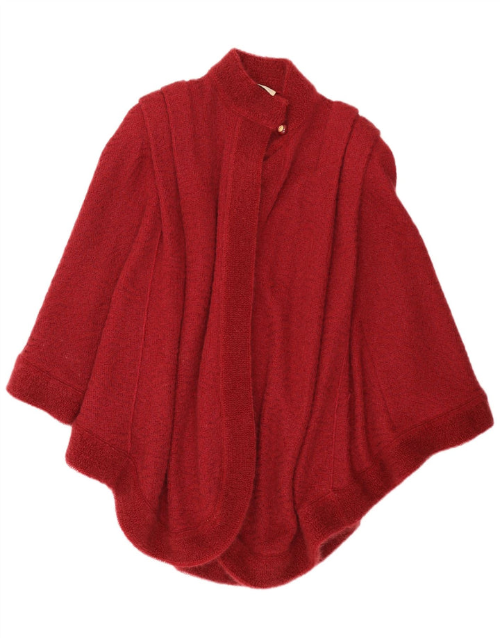 Maglione cardigan poncho vintage da donna IT 44 Viscosa bordeaux media