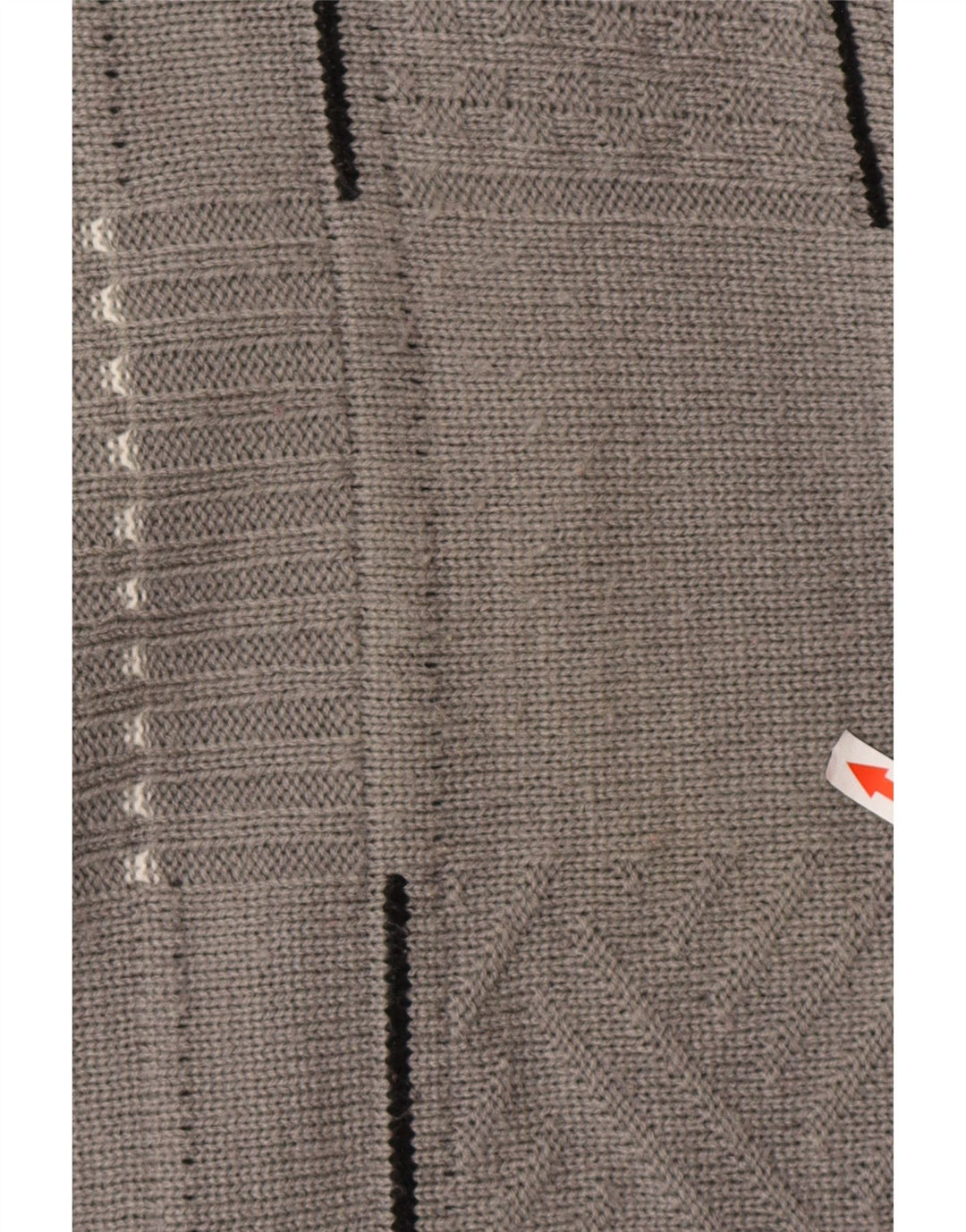 Maglione da uomo con scollo a V Jacques Lorant UK 42/44 a righe grigie grandi