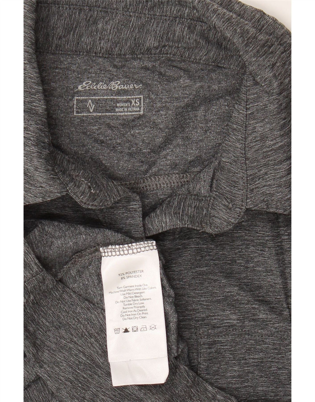 Camicia da donna EDDIE BAUER UK 6 XS Poliestere chiazzato grigio