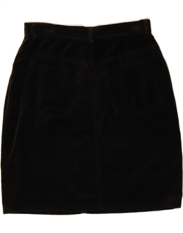 VINTAGE Womens Mini Skirt UK 8 Small W27 Black Cotton Vintage Vintage and Second-Hand Vintage from Messina Hembry 