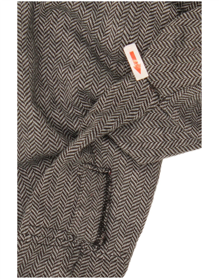 Soprabito aperto da donna Zara UK 10 piccolo grigio a spina di pesce