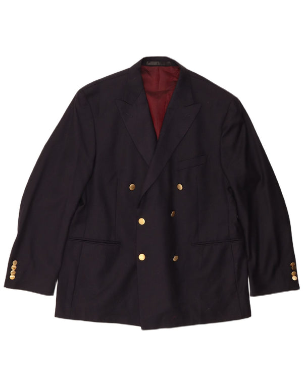 Giacca blazer doppiopetto da uomo Marks & Spencer UK 42 grande blu navy