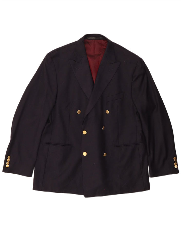 Giacca blazer doppiopetto da uomo Marks & Spencer UK 42 grande blu navy