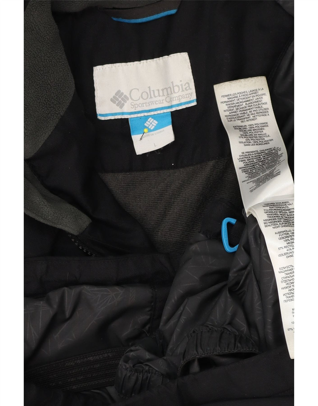 Giacca a vento con cappuccio da uomo Columbia UK 40 grande poliestere nero