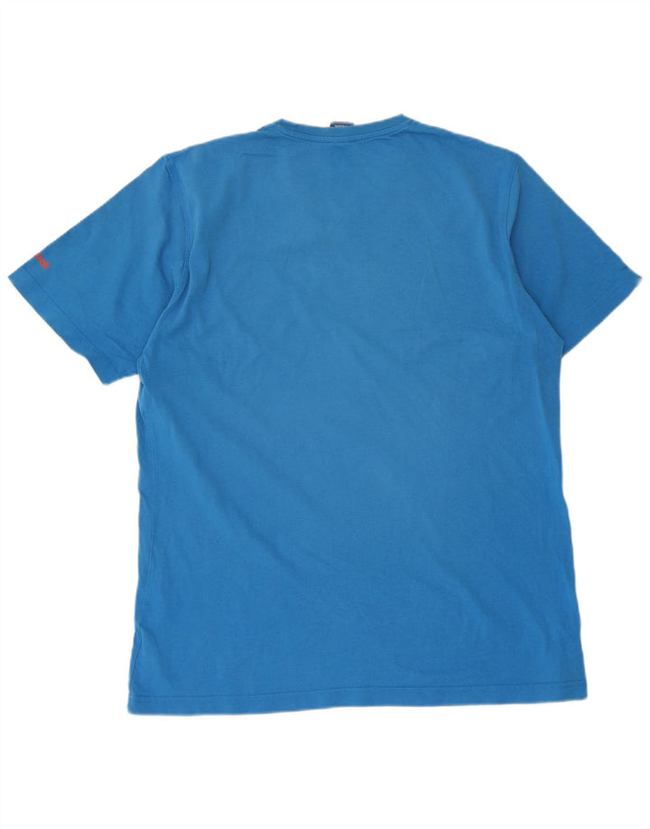 T-shirt grafica da uomo Reebok Top grande in cotone blu