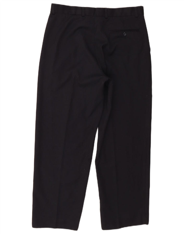 Pantaloni chino affusolati da uomo St. Bernard W34 L29 poliestere blu navy