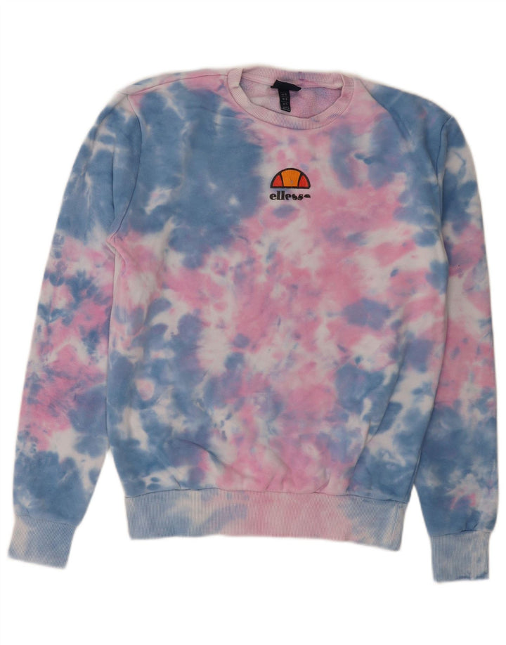 Felpa da uomo Ellesse Maglione piccolo multicolore in cotone tie-dye