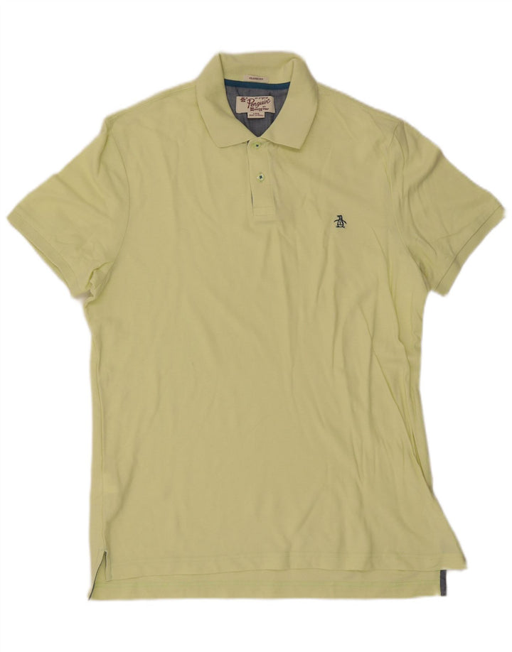 Polo da uomo con vestibilità classica Penguin, grande, in cotone giallo