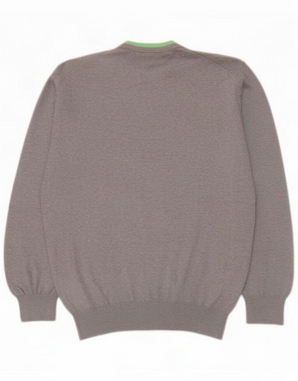 Maglione da donna con scollo a V North Sails UK 20 2XL Cotone screziato grigio