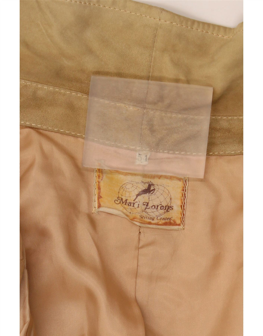 Giubbotto bomber in pelle scamosciata vintage da uomo UK 38 Beige medio