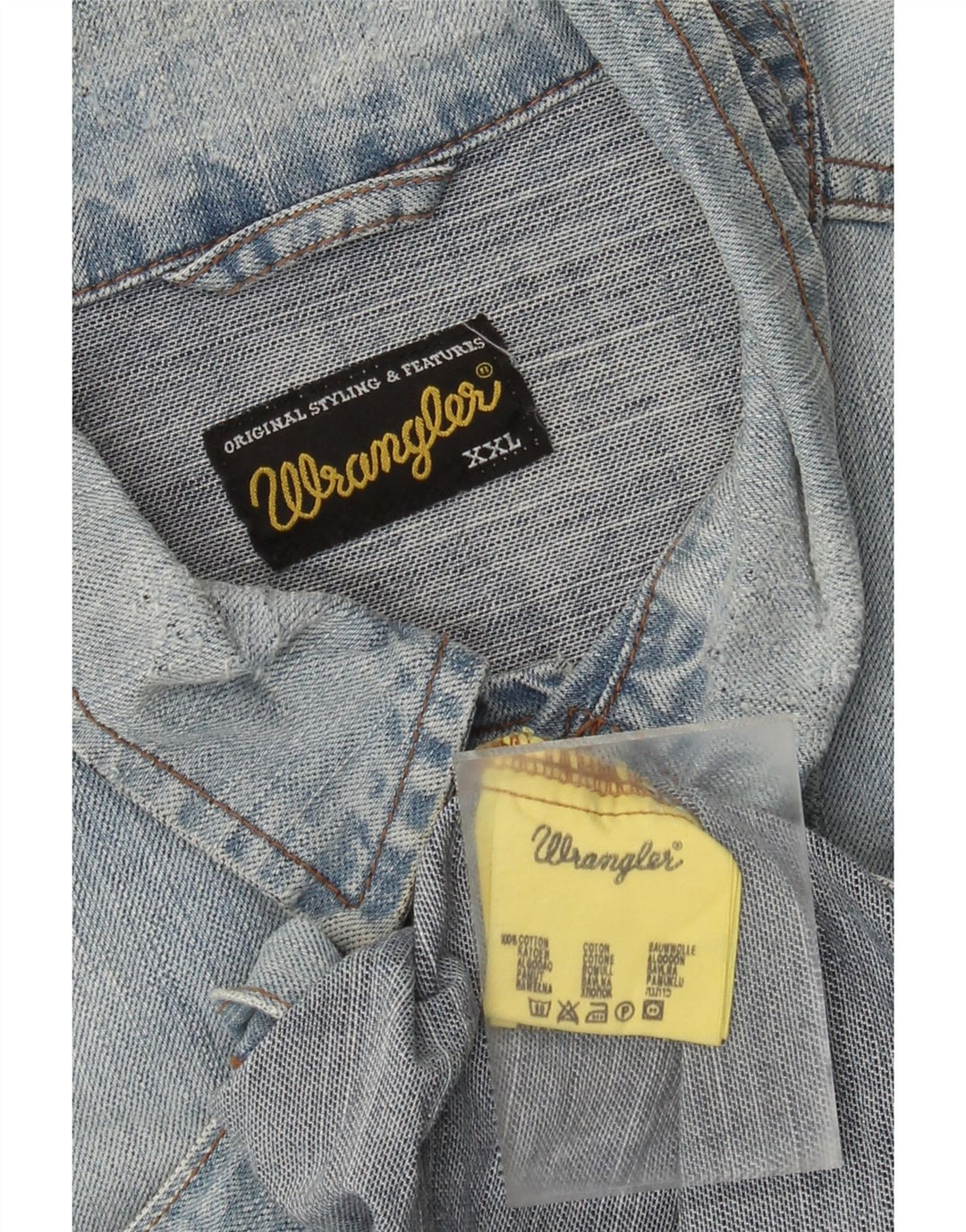 Giacca di jeans da uomo Wrangler UK 44 2XL Cotone blu