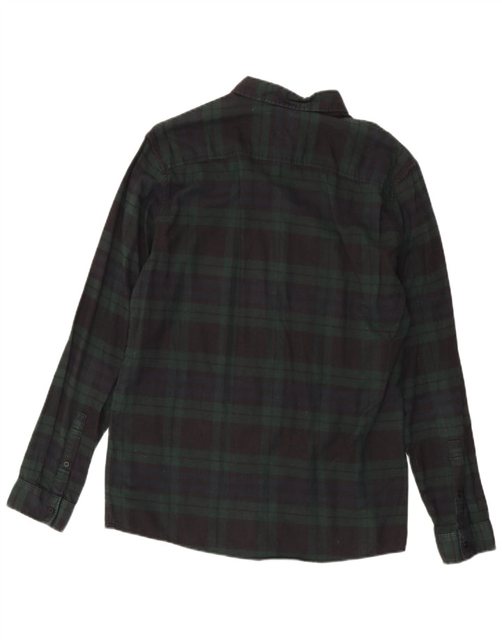 Cos Camicia in flanella da uomo in cotone scozzese piccolo verde